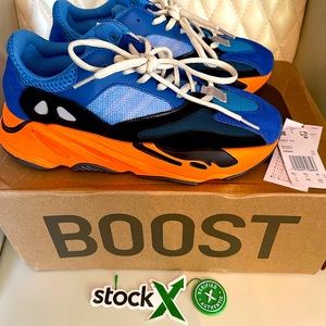 ❌SOLD ❌ Yeezy 700 Boosts Adidas Bright Blue Size 7, fits women size 9